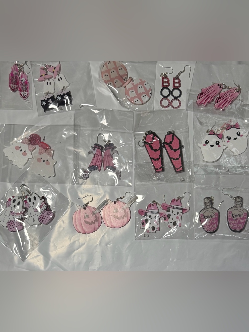 Pink Halloween Earrings Ghost Spooky Cute Buyer Choice